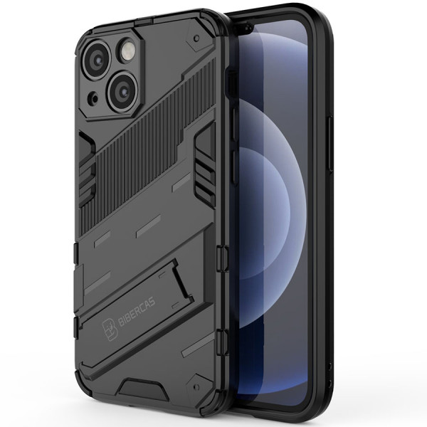 

Чехол-подставка Epik Megatron для iPhone 13 Mini с защитой камеры, Черный