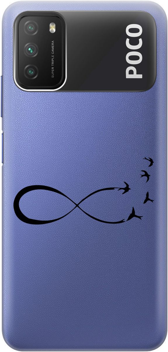 

Чехол на Xiaomi Redmi 9T "Infinity" прозрачный, Прозрачный;черный, 5558