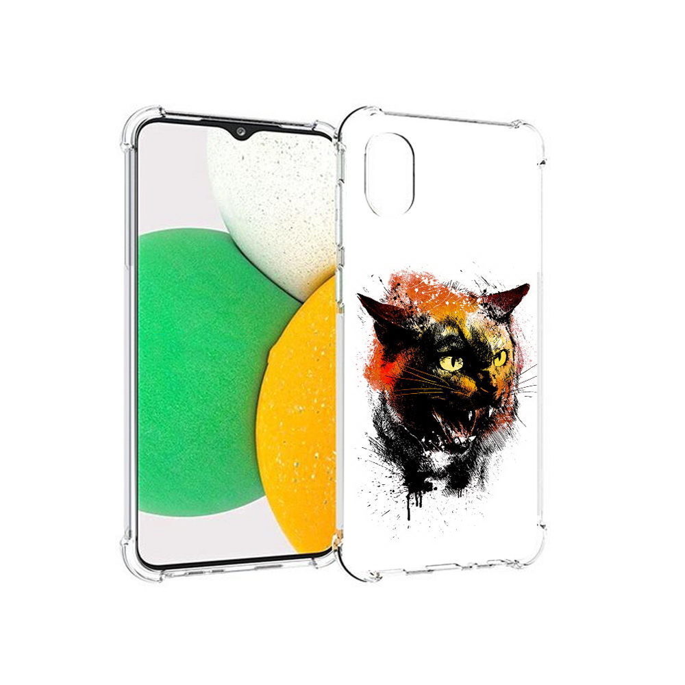 

Чехол MyPads Tocco для Samsung Galaxy A03 Core сиамский кот (PT224480.538.598), Прозрачный, Tocco
