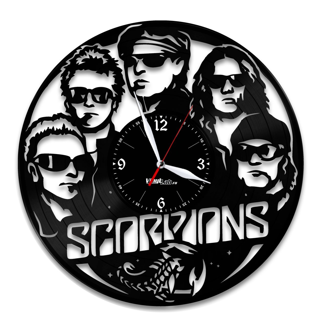 фото Часы из виниловой пластинки (c) vinyllab - scorpions