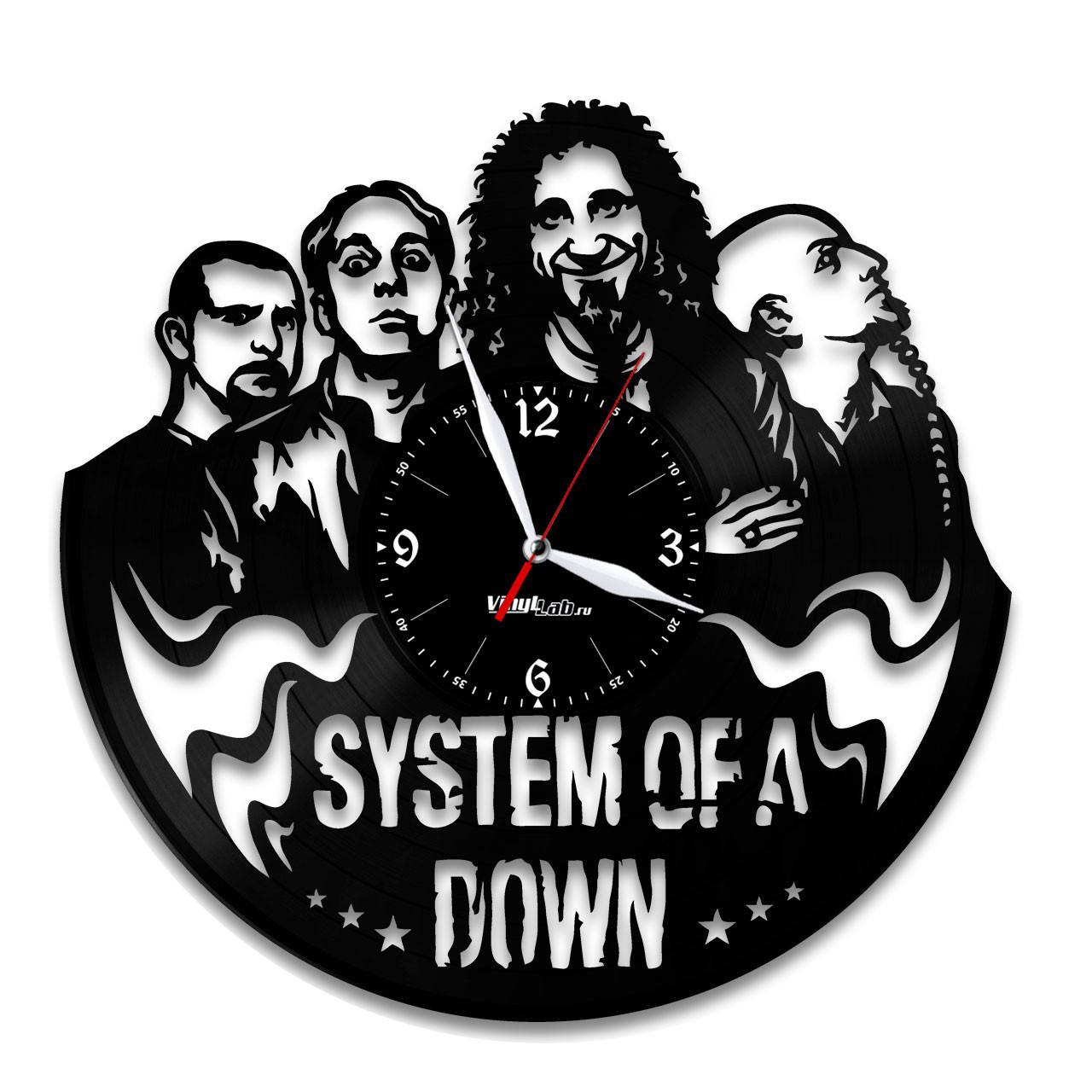 фото Часы из виниловой пластинки (c) vinyllab - system of a down