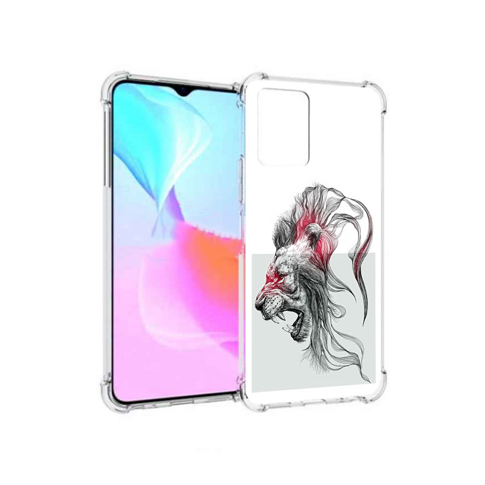 

Чехол MyPads Tocco для Vivo Y33s разъяренный лев (PT226981.417.576), Прозрачный, Tocco