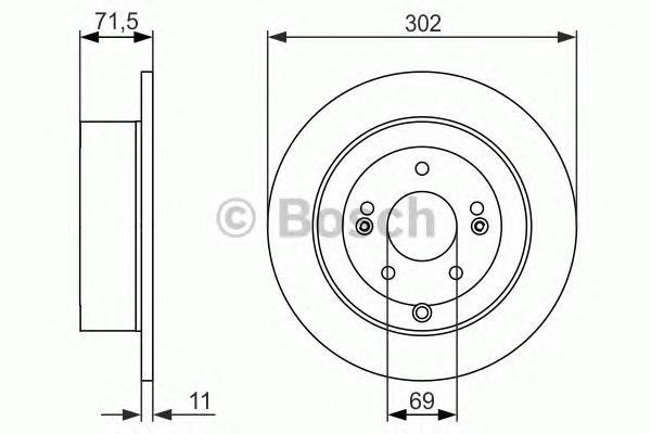 

Тормозной диск BOSCH 0986479509