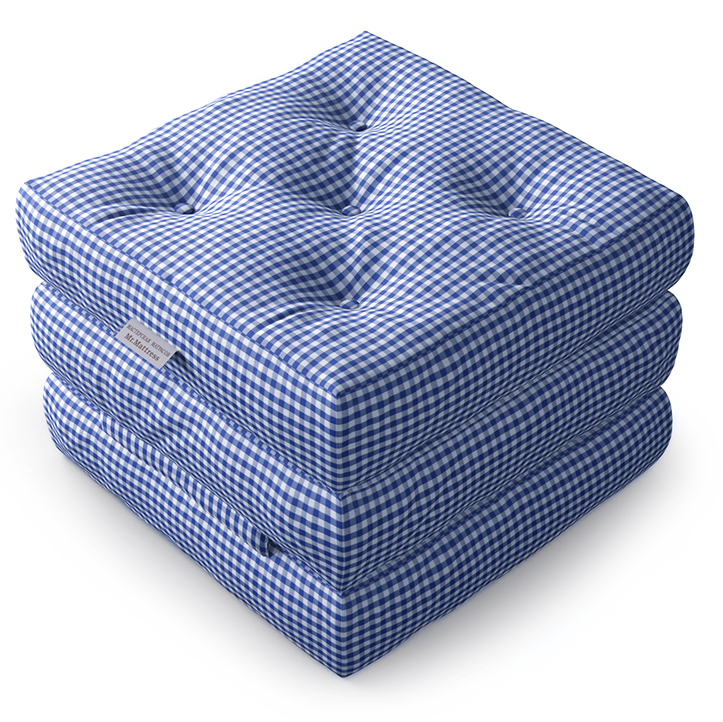 Бескаркасный пуф матрас футон Мебелик C, ткань blue