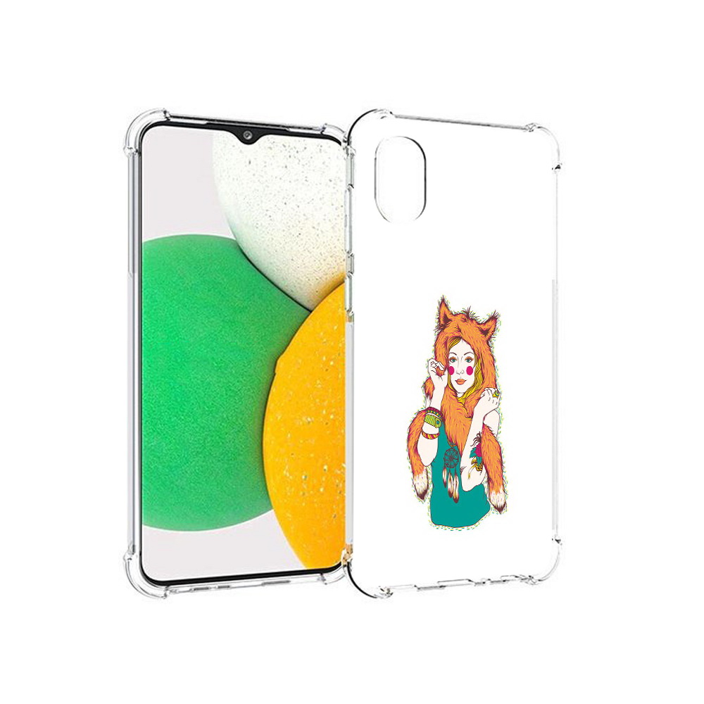 

Чехол MyPads Tocco для Samsung Galaxy A03 Core Девушка лиса (PT224480.538.62), Прозрачный, Tocco