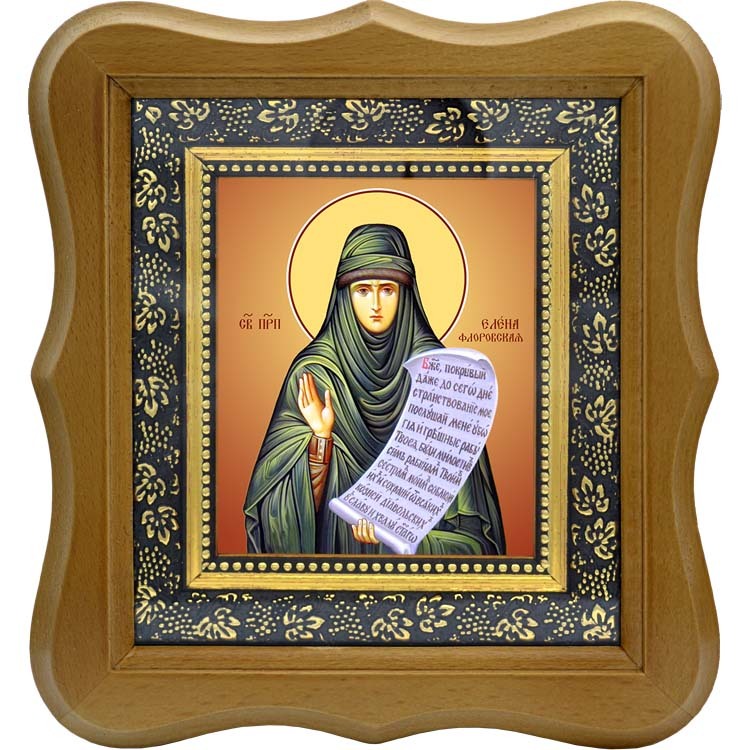 

Елена Флоровская преподобная. Икона на холсте.