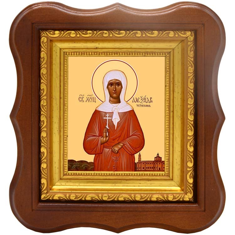 

Александра Устюхина мученица. Икона на холсте.