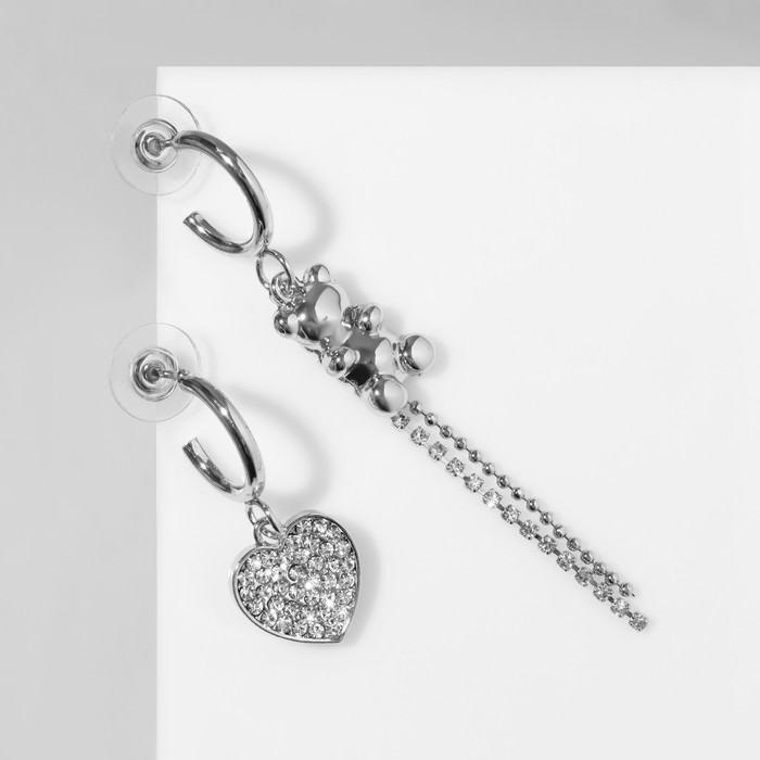 

Серьги из бижутерного сплава Queen fair 10203645, стразы, 10203645