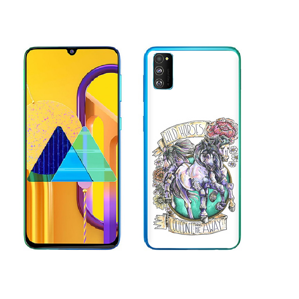 

Чехол MyPads Tocco для Samsung Galaxy M23 рисунок коней в цветах (PT227329.604.582), Прозрачный, Tocco
