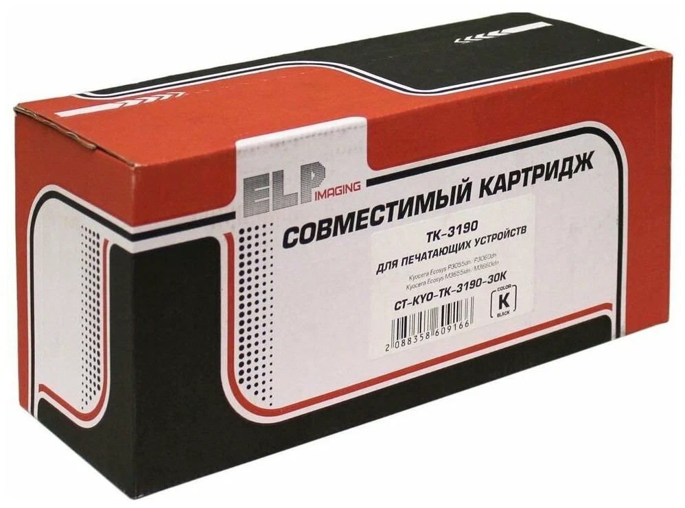 

Тонер-картридж для лазерного принтера ELP (CT-KYO-TK-3190-30K) черный, совместимый