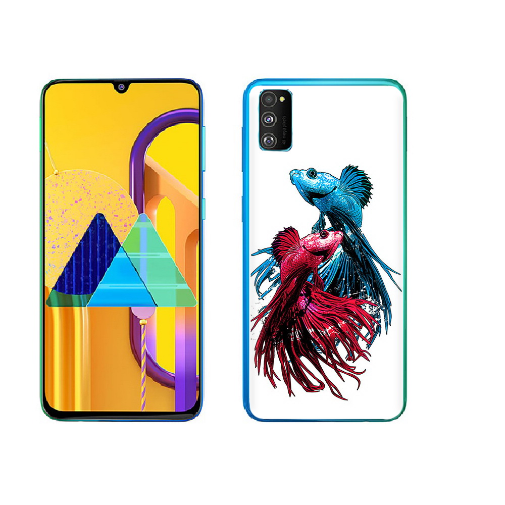 

Чехол MyPads Tocco для Samsung Galaxy M23 рыбы петушки (PT227329.604.592), Прозрачный, Tocco