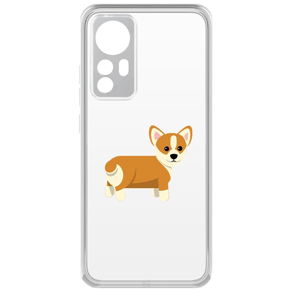

Чехол-накладка Рисованный корги вид 1 для Xiaomi 12, Прозрачный