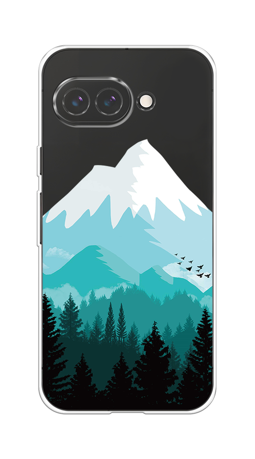 

Чехол на Google Pixel 9a Синяя снежная гора, Белый;голубой;бирюзовый, 272250-1