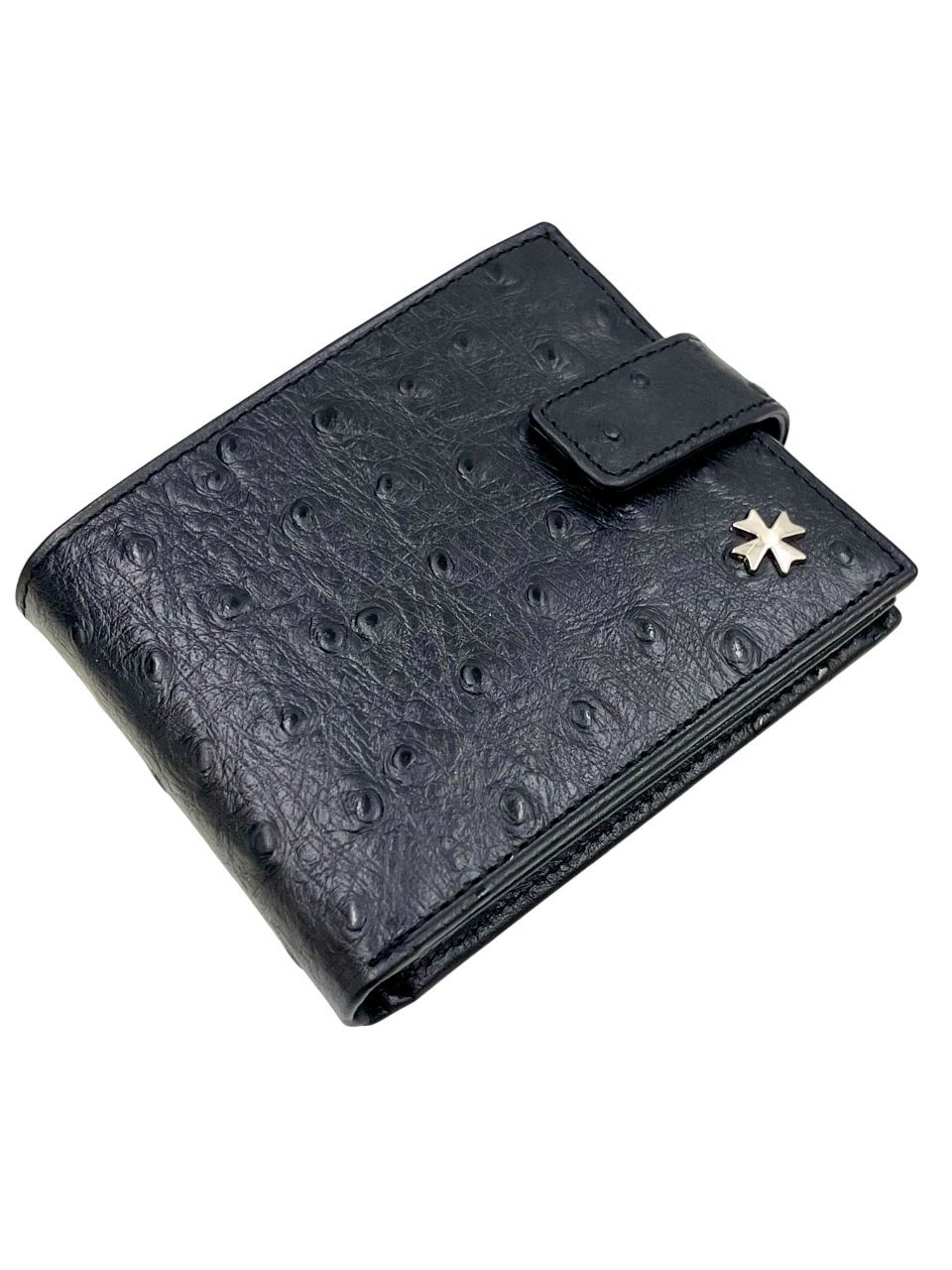 

Портмоне мужское Narvin 9698 ostrich black, Черный, 9698