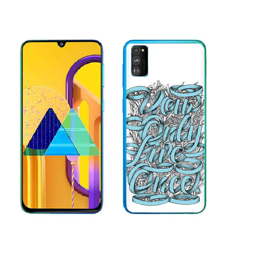 

Чехол MyPads Tocco для Samsung Galaxy M23 слова из ленты абстракция (PT227329.604.607), Прозрачный, Tocco