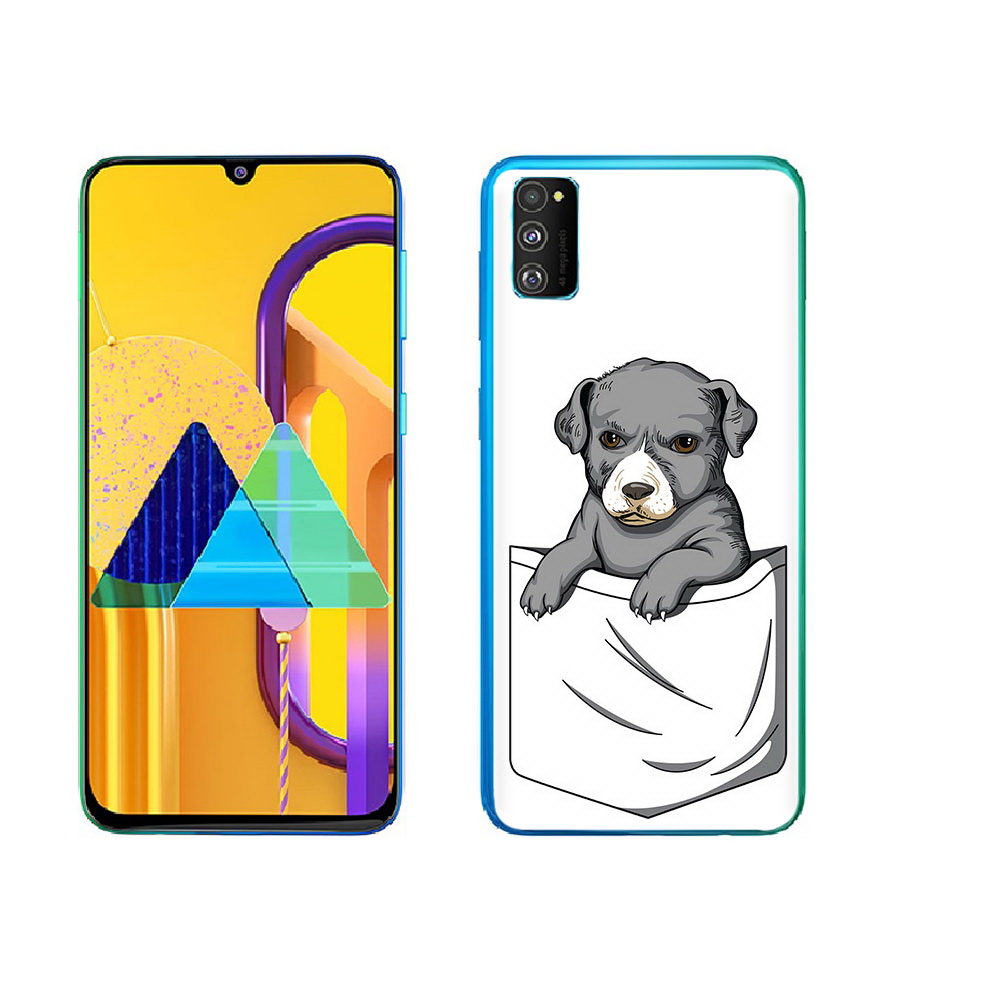 

Чехол MyPads Tocco для Samsung Galaxy M23 собачка в кармане (PT227329.604.611), Прозрачный, Tocco