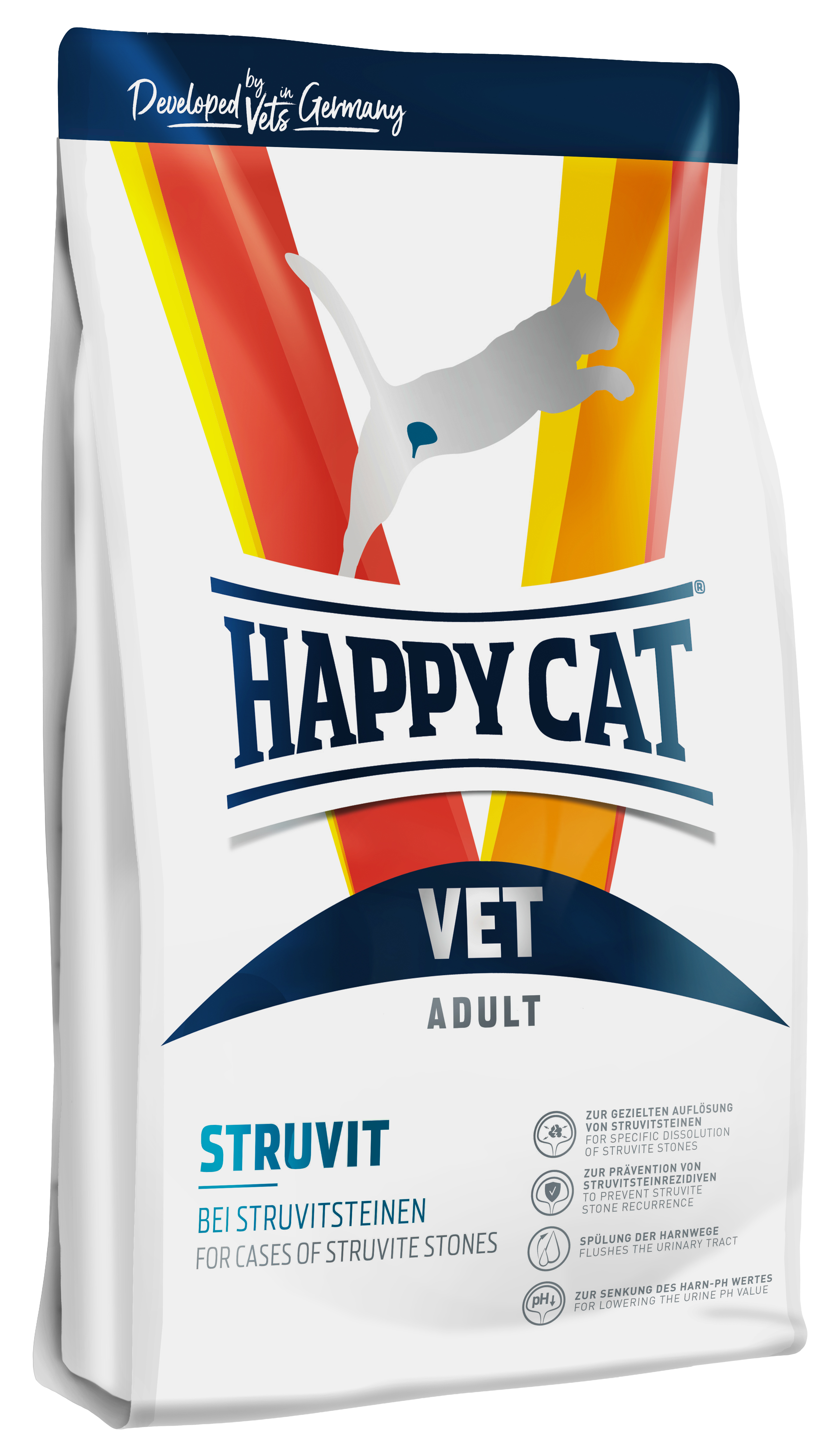 фото Сухой корм для кошек happy cat для растворения камней в почках vet diet struvit, 1 кг