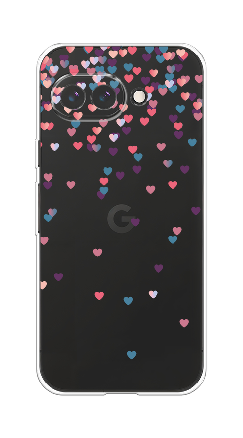 

Чехол на Google Pixel 9a Посыпка сердечки, Розовый;фиолетовый, 272250-1