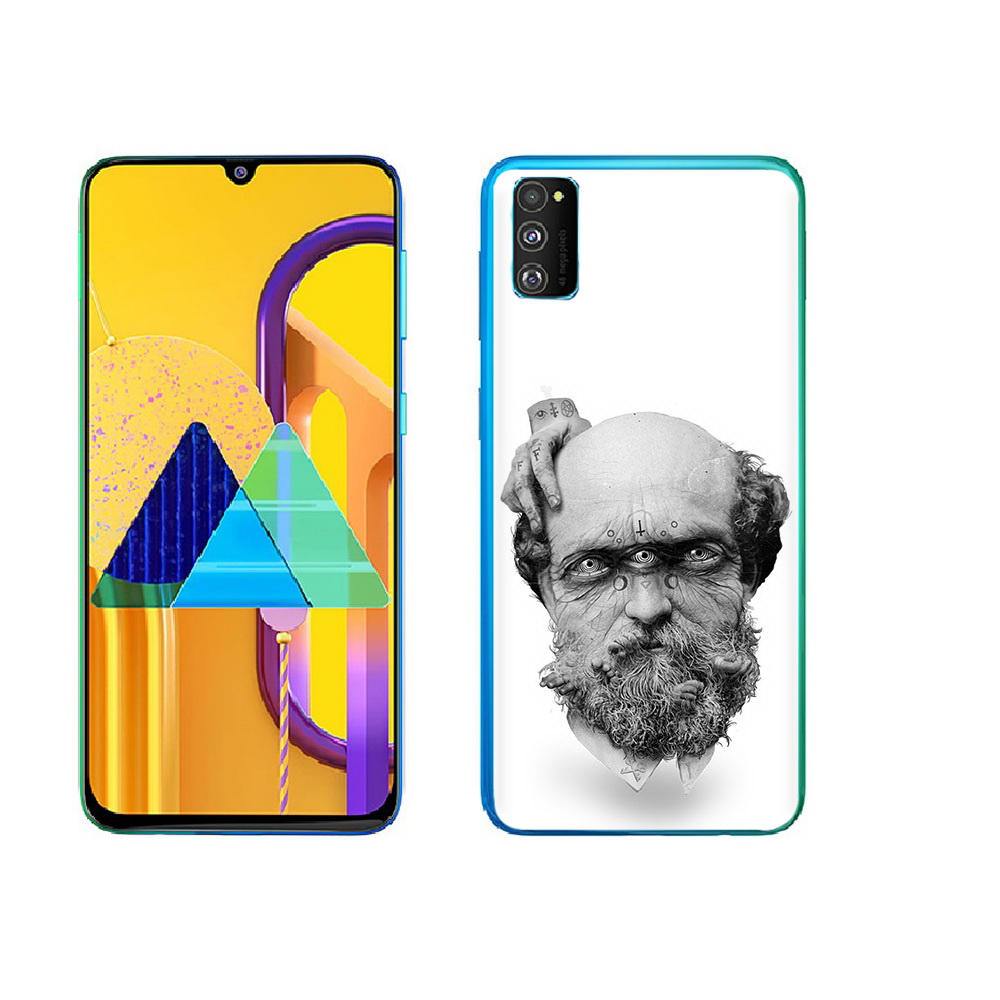 Чехол MyPads Tocco для Samsung Galaxy M23 страшный бородатый мужчина абстракция