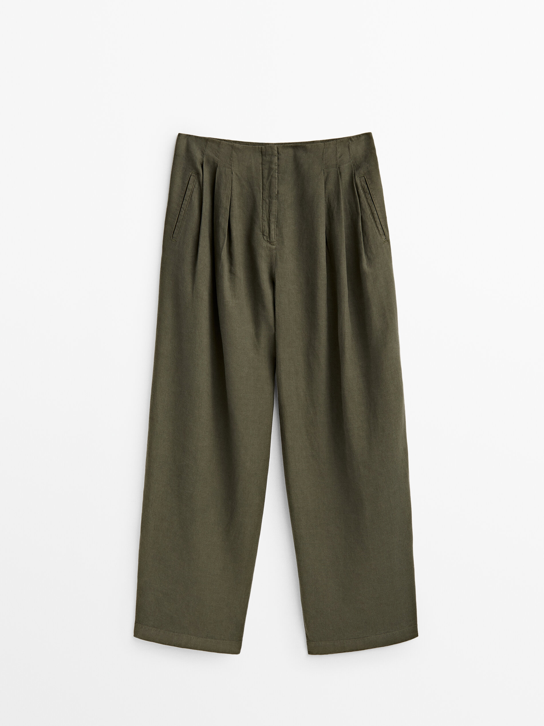 

Брюки женские Massimo Dutti 05032932505 хаки 36, 05032932505