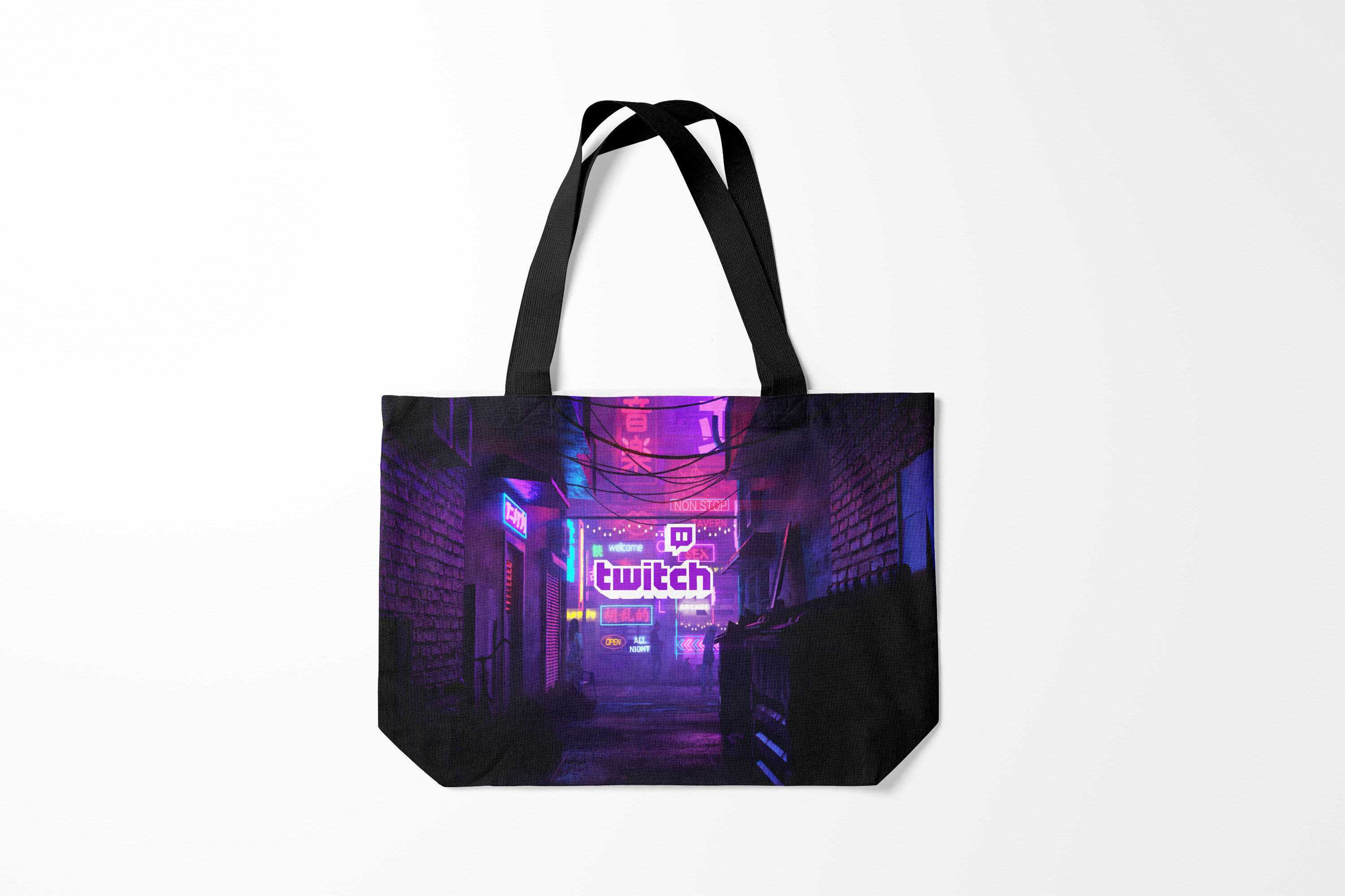 

Сумка шoппер унисекс Burnettie Популярные TWITCH, фиолетовый, Популярные TWITCH