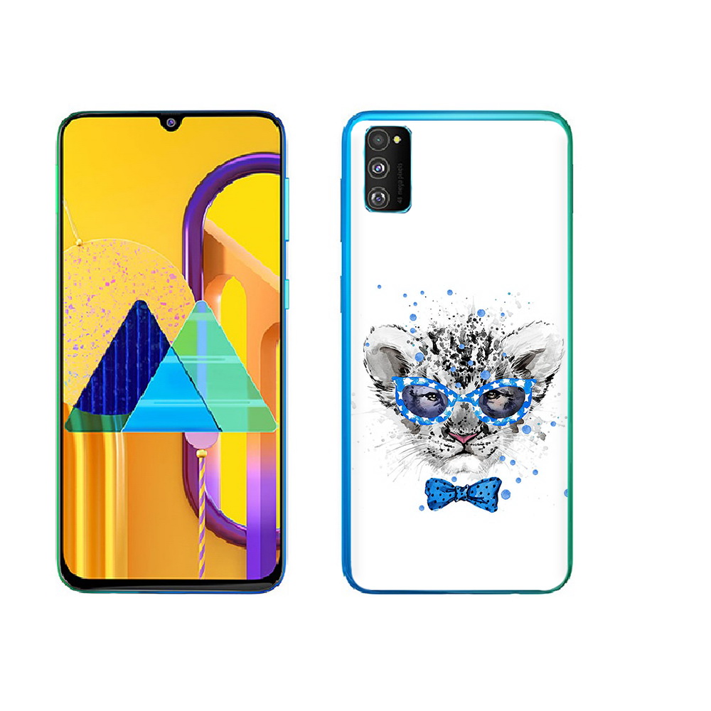 

Чехол MyPads Tocco для Samsung Galaxy M23 тигренок с бабочкой (PT227329.604.642), Прозрачный, Tocco