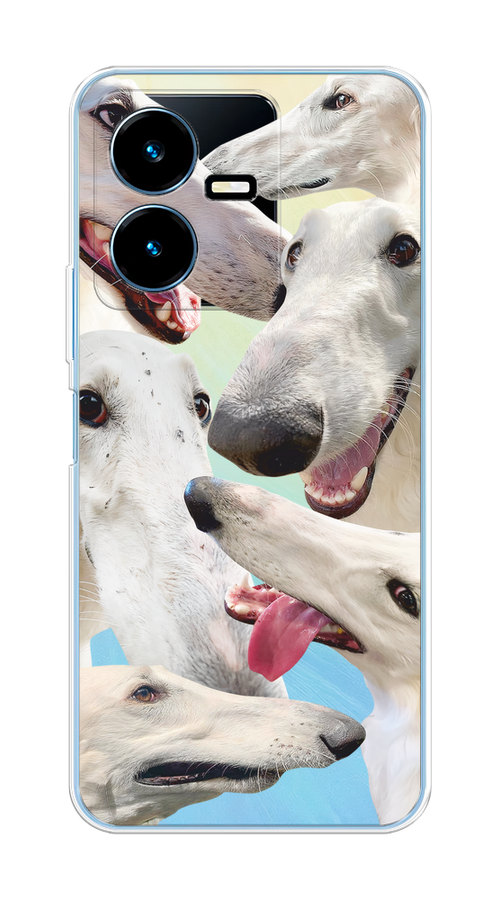 

Чехол на Vivo Y22 "Собака с длинным носом", Белый;бежевый;розовый, 267550-1