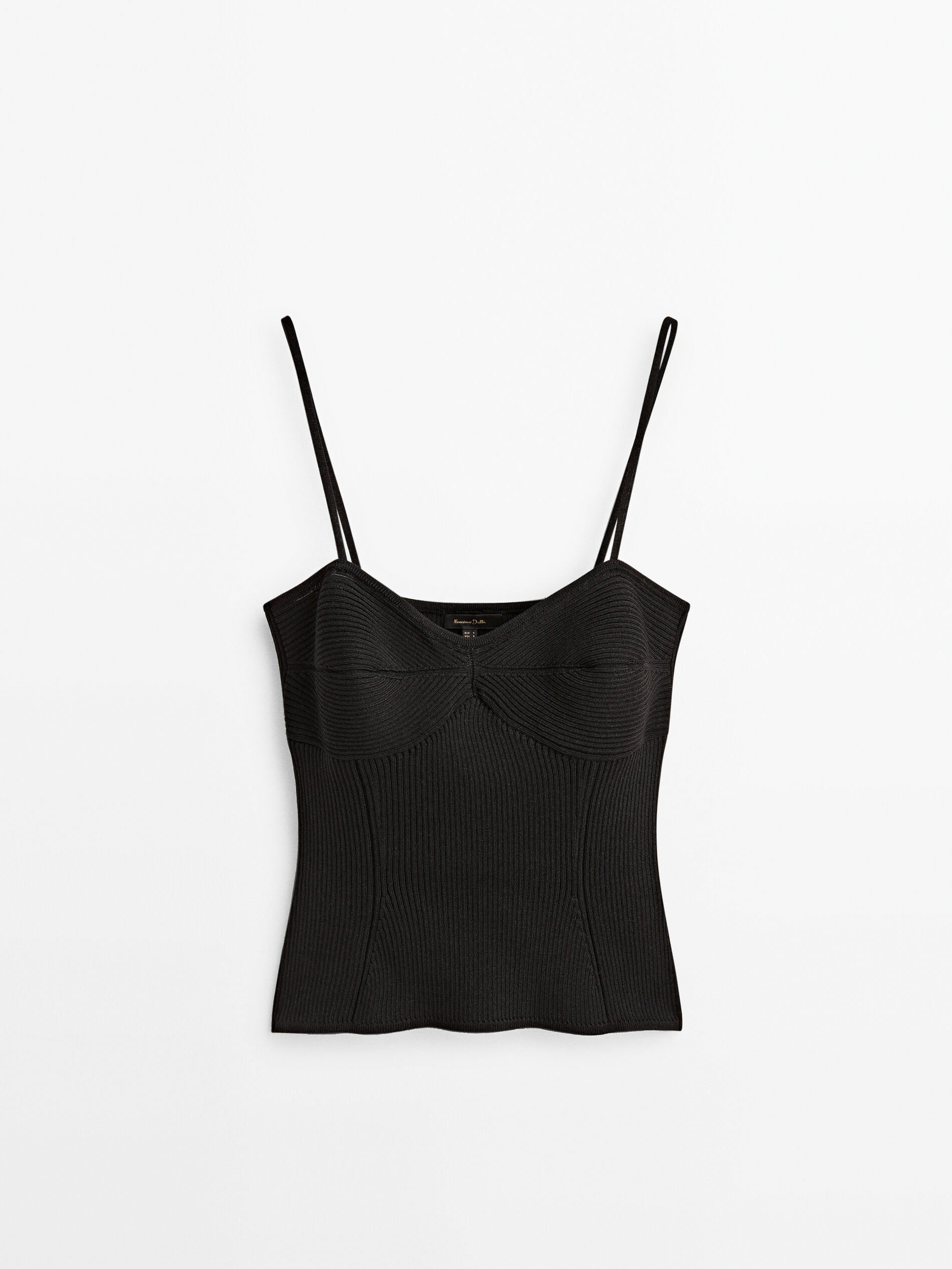 

Топ женский Massimo Dutti 05728646800 черный XS, 05728646800