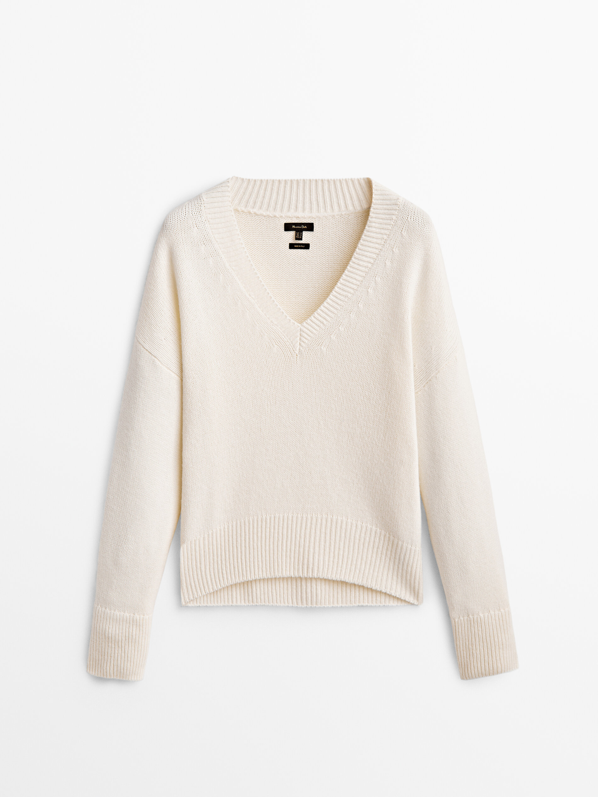 

Пуловер женский Massimo Dutti 05693648712 белый S, 05693648712