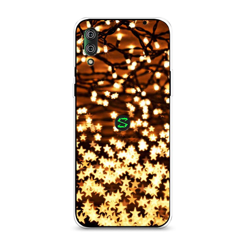 

Чехол на Xiaomi Black Shark 2"Новогодняя гирлянда", Золотистый, 36450-5