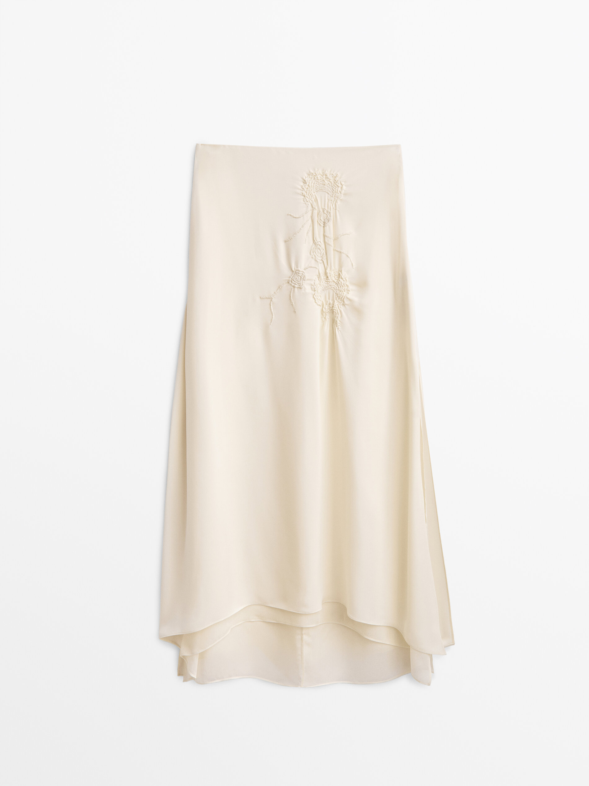 

Юбка женская Massimo Dutti 06645555712 белая XS, 06645555712