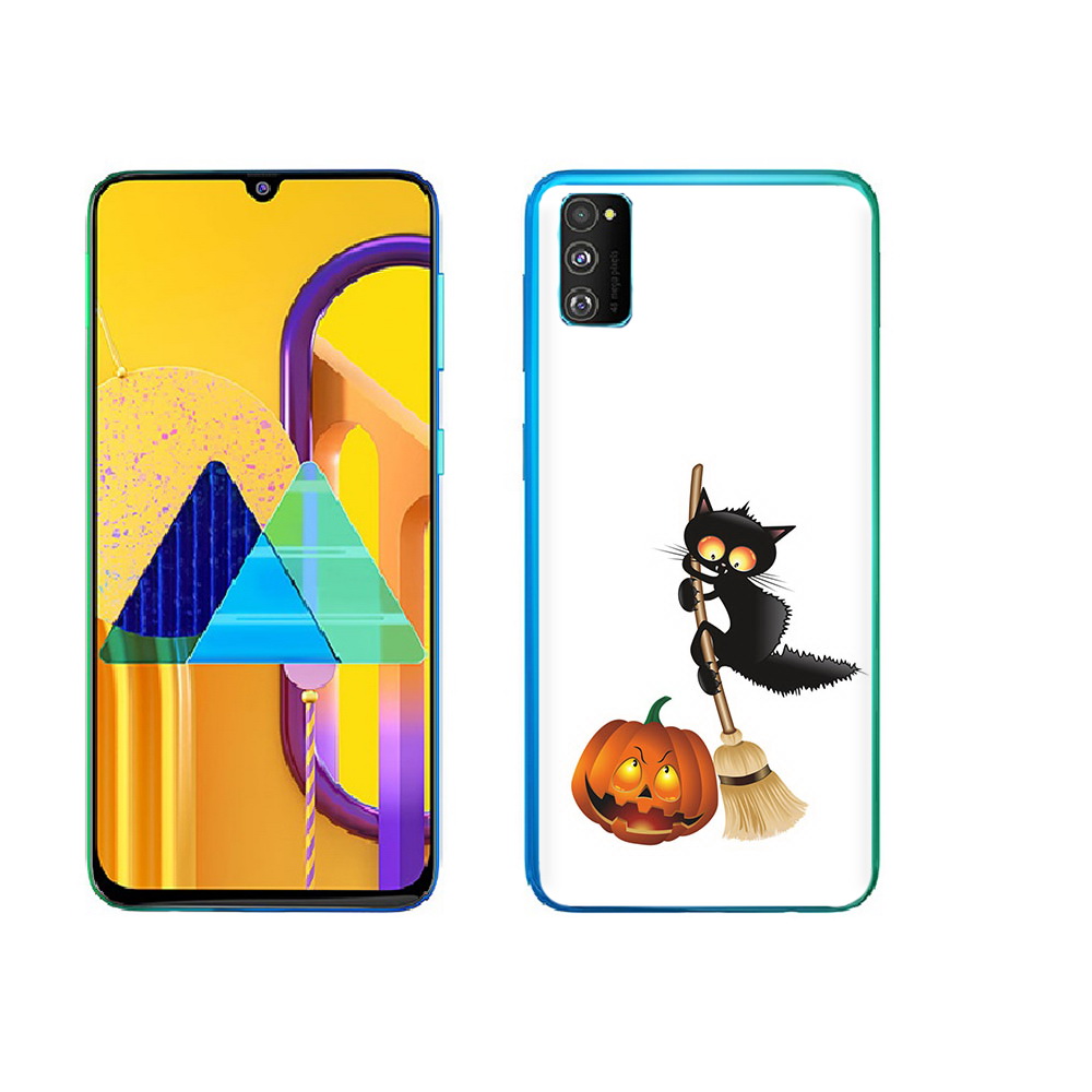 

Чехол MyPads Tocco для Samsung Galaxy M23 хэлуинский котик (PT227329.604.667), Прозрачный, Tocco