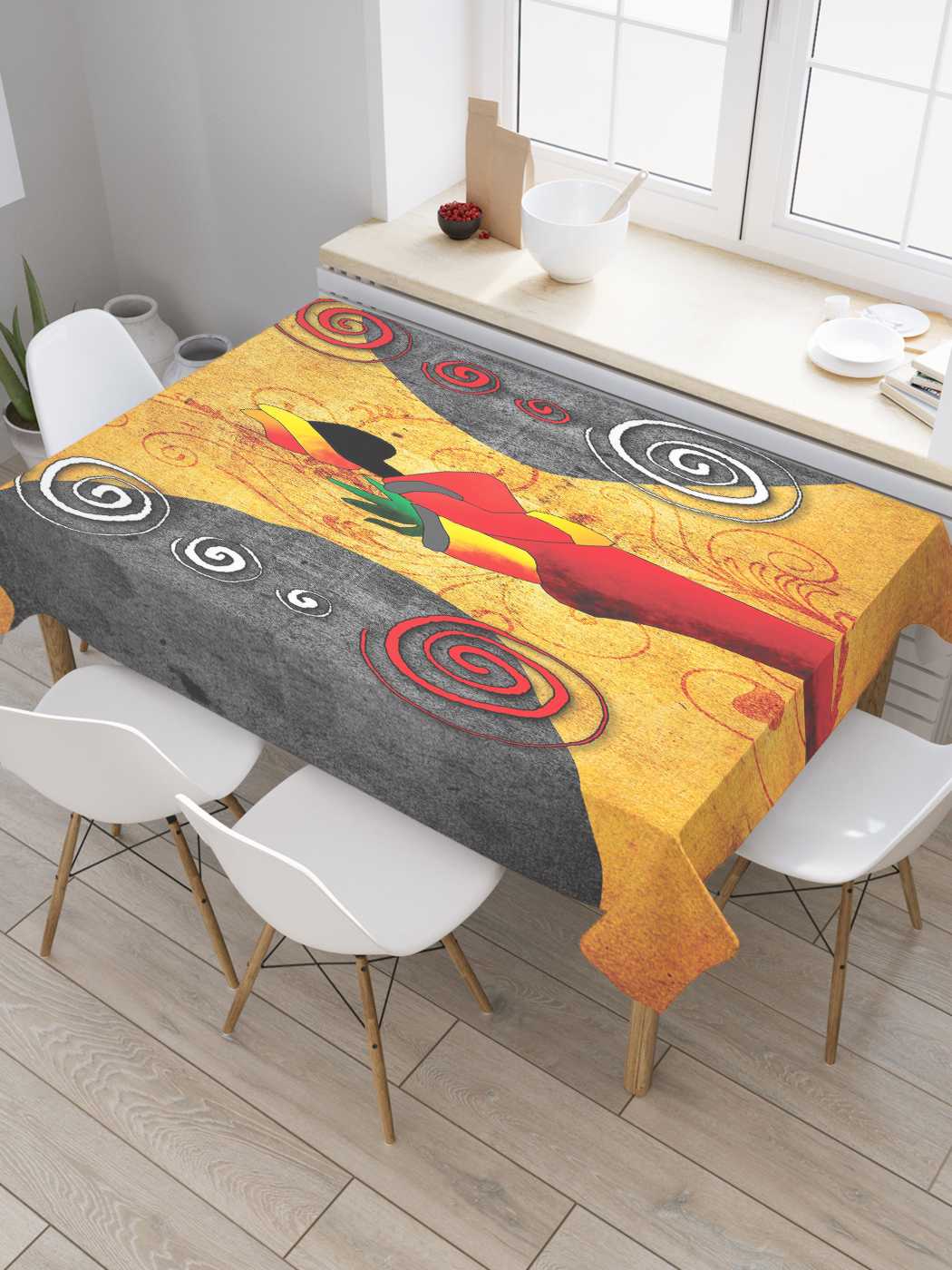 

Скатерть прямоугольная JoyArty "Пламенная Африка" из сатена, 120x145 см, Синий, Пламенная Африка