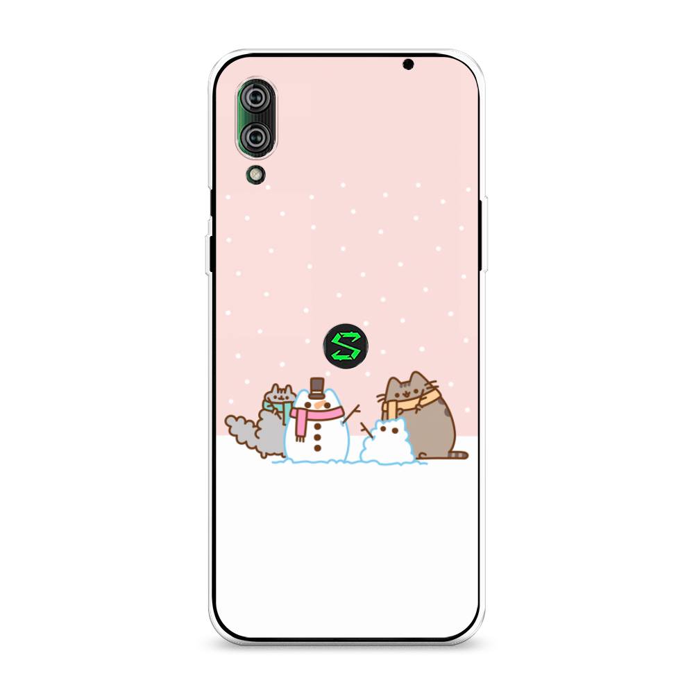 

Чехол на Xiaomi Black Shark 2"Котики в снегу", Розовый;белый;серый, 36450-5