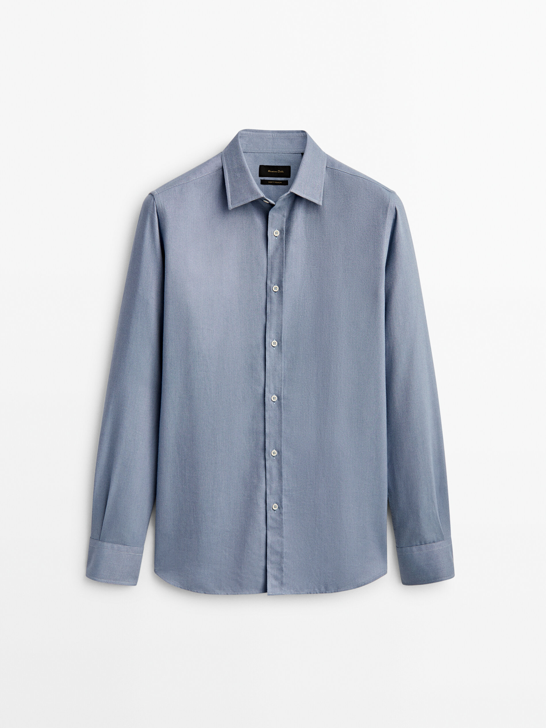 

Рубашка мужская Massimo Dutti 00142352403 голубая 2XL, 00142352403