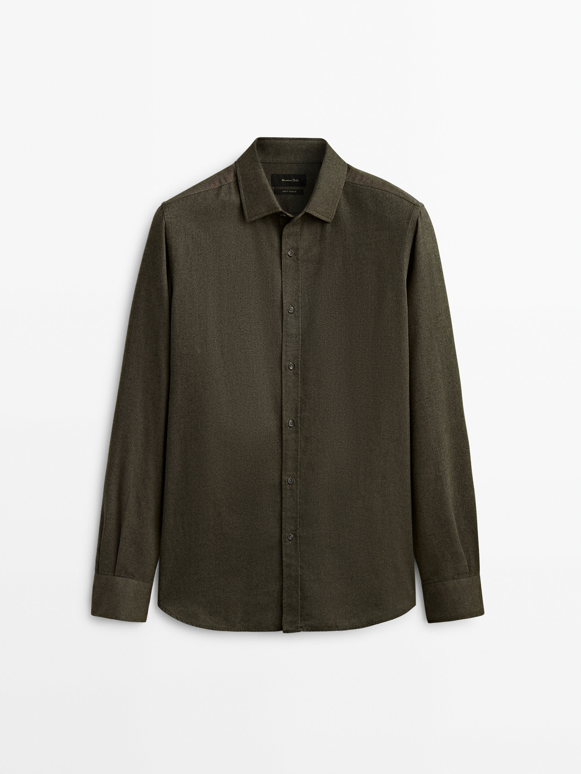 

Рубашка мужская Massimo Dutti 00142352500 зеленая 2XL, 00142352500