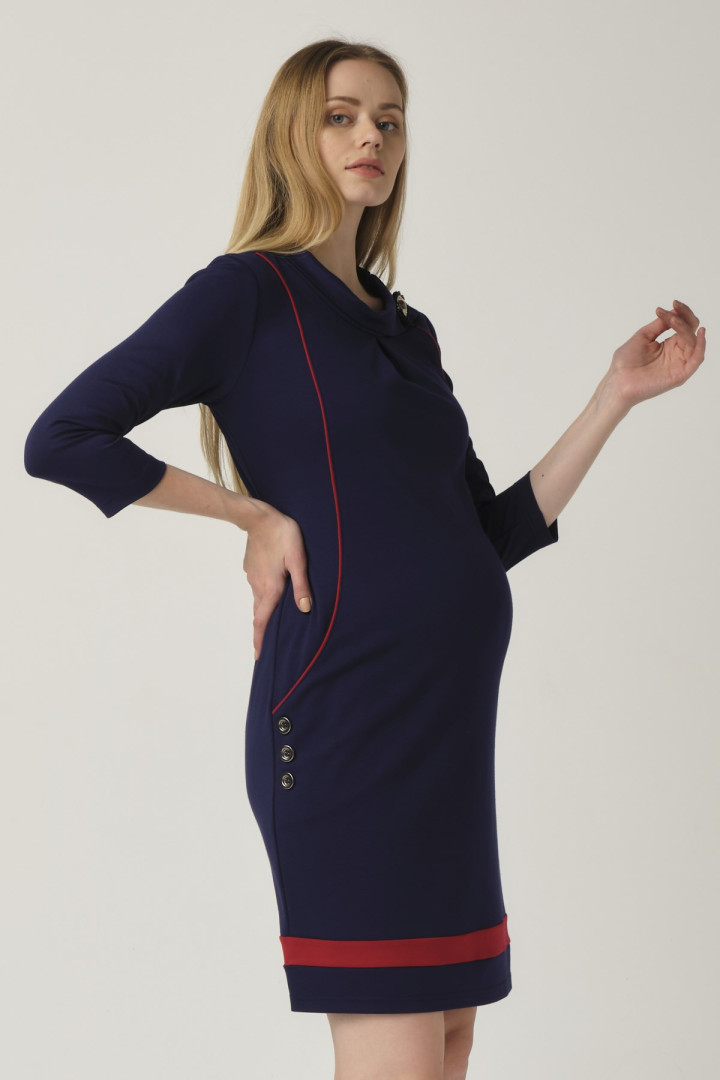 

Платье для беременных женское Busa 2030 синее 38 EU (доставка из-за рубежа), 2030