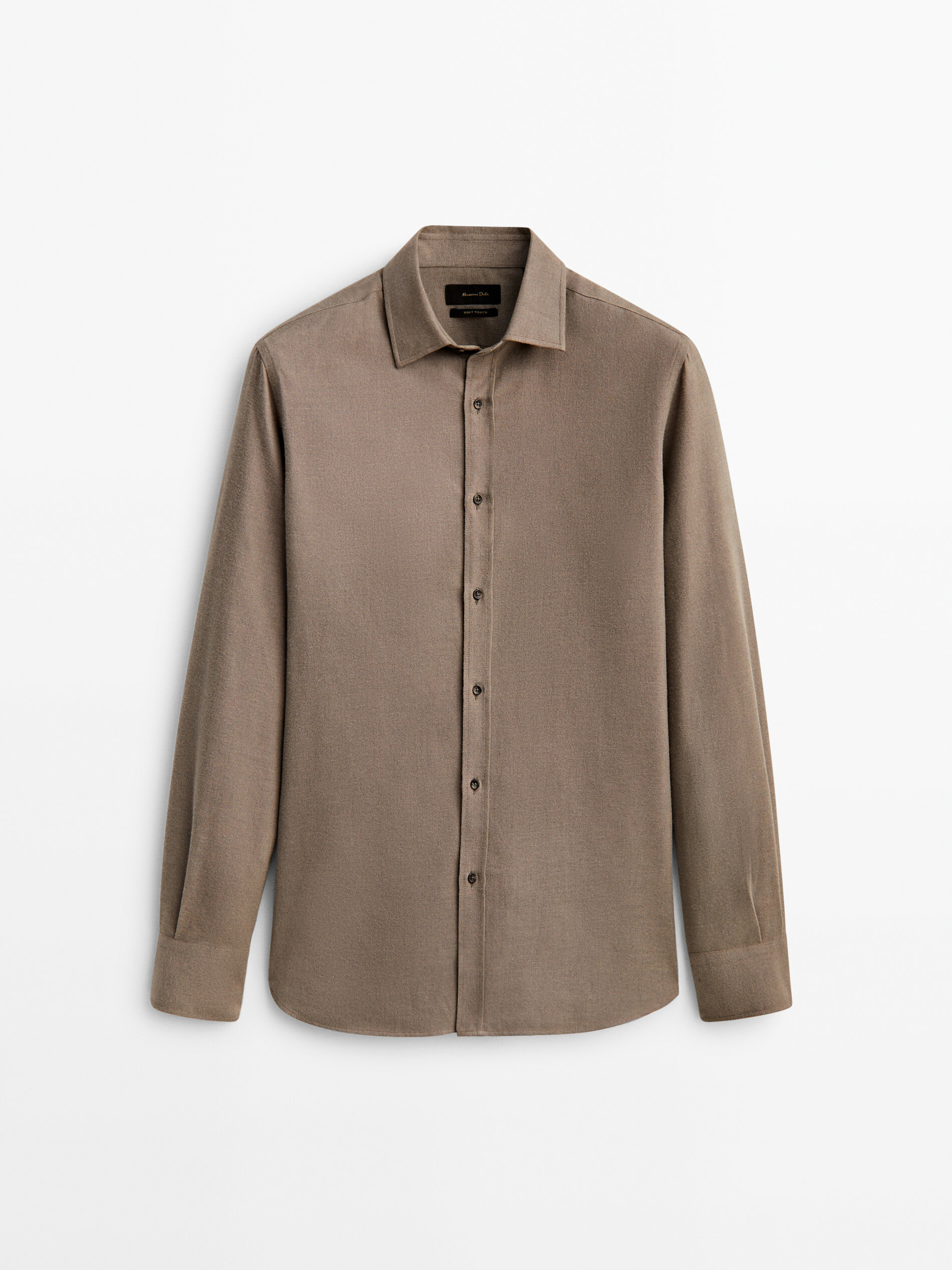 

Рубашка мужская Massimo Dutti 00142352706 бежевая S, 00142352706
