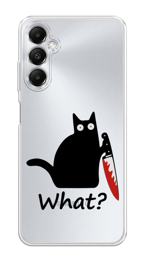

Чехол на Samsung Galaxy A05s "Котик с ножом", Черный;красный, 2108850-1