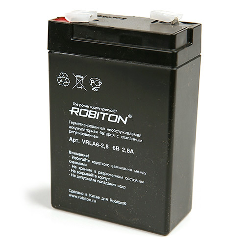 Аккумулятор для ИБП ROBITON VRLA6-2.8 1850 А/ч 6 В