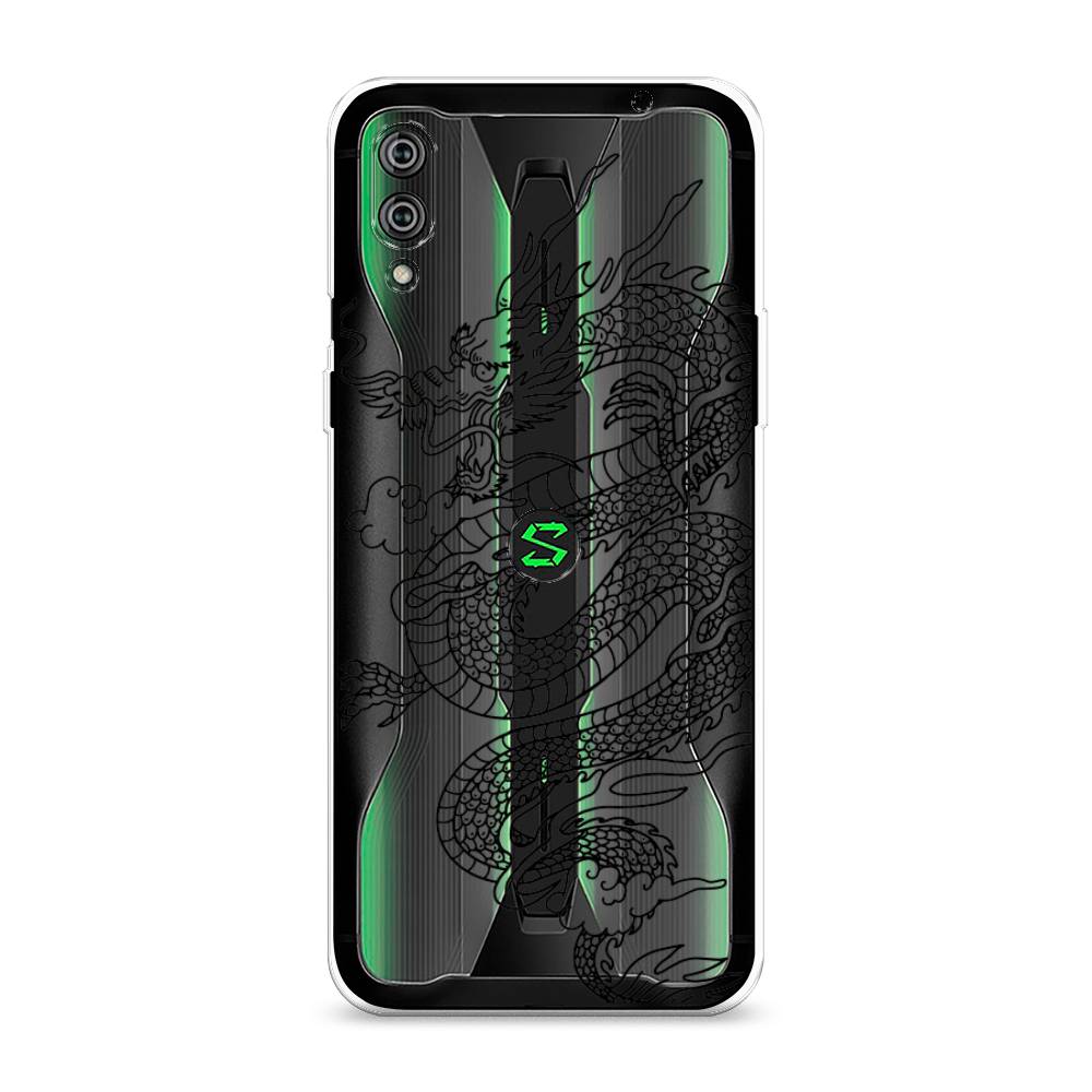 

Чехол на Xiaomi Black Shark 2"Большой китайский дракон", Черный;серый, 36450-1