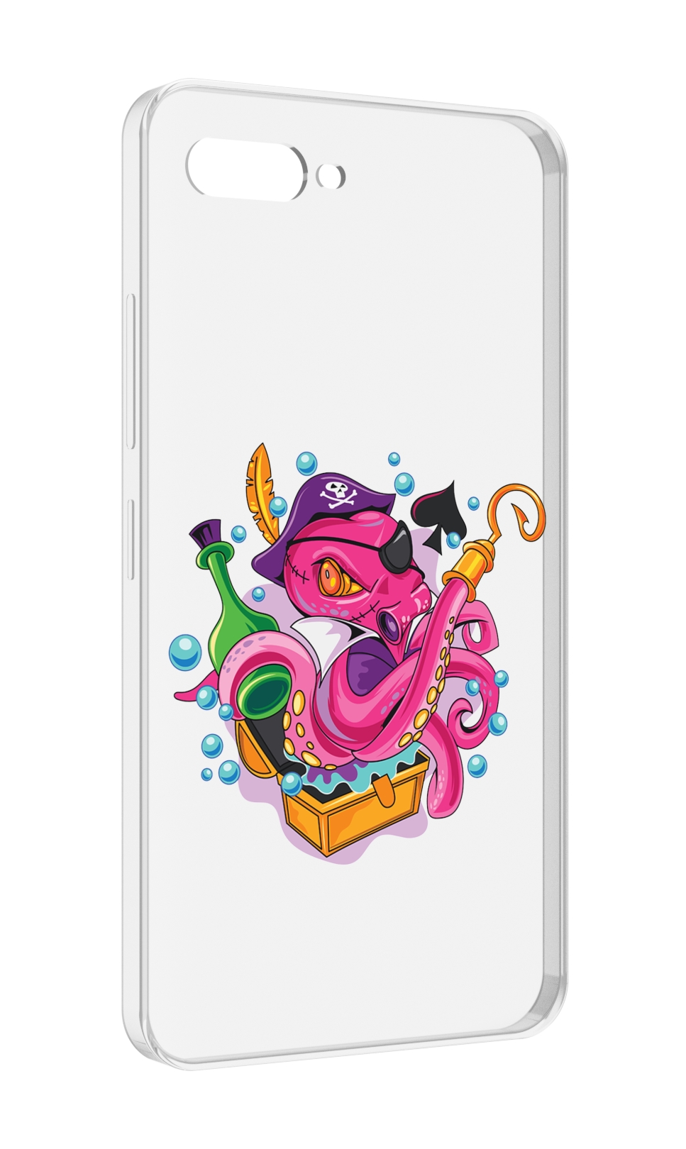 

Чехол MyPads осьминог пират детский для ITEL A25 / ITEL A25 Pro / ITEL A35, Прозрачный, Tocco