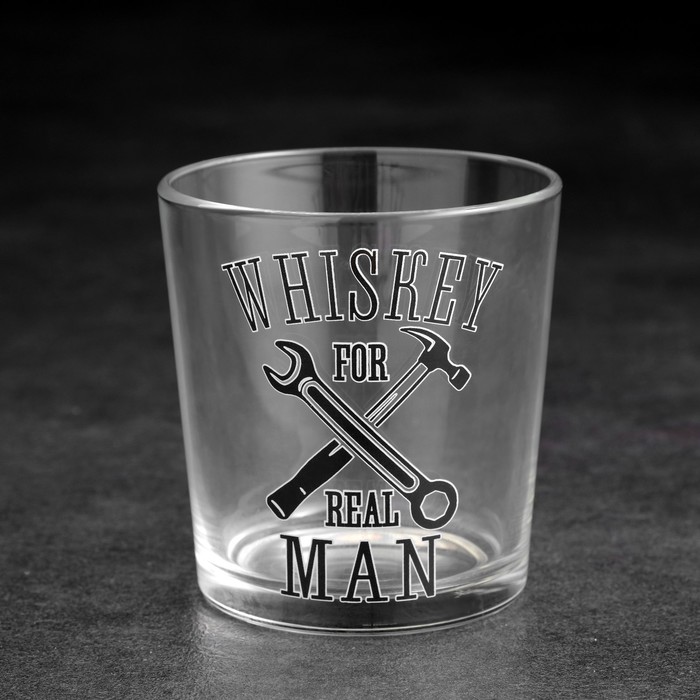 

Бокал для виски "Настоящий мужчина" инструменты 250 мл, Прозрачный, 23 Февраля