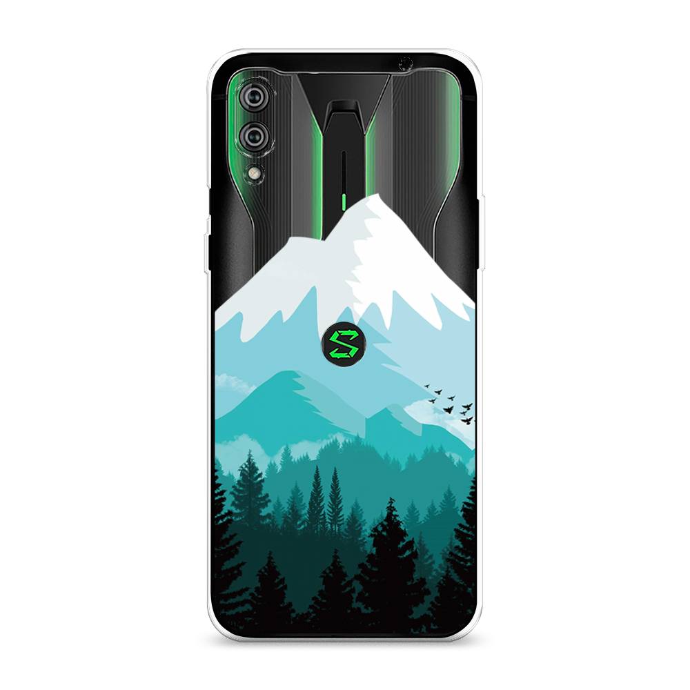 

Чехол на Xiaomi Black Shark 2"Синяя снежная гора", Белый;голубой, 36450-2