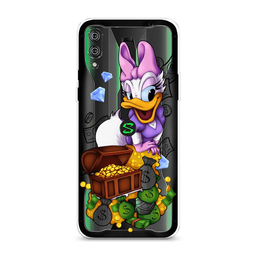 

Чехол на Xiaomi Black Shark 2"Rich Daisy Duck", Коричневый;белый;фиолетовый, 36450-6