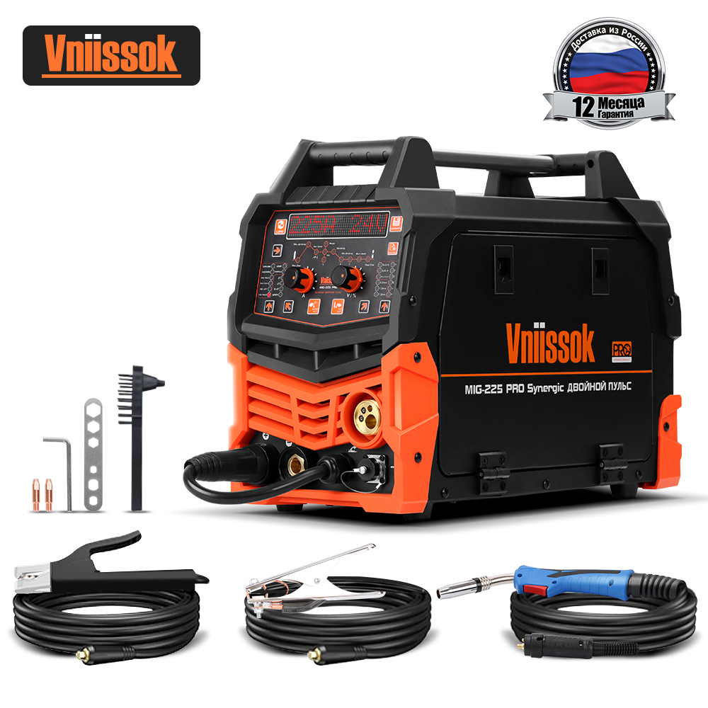 Сварочный полуавтомат Vniissok MIG-225 RPO Synergic ДВОЙНОЙ ПУЛЬС