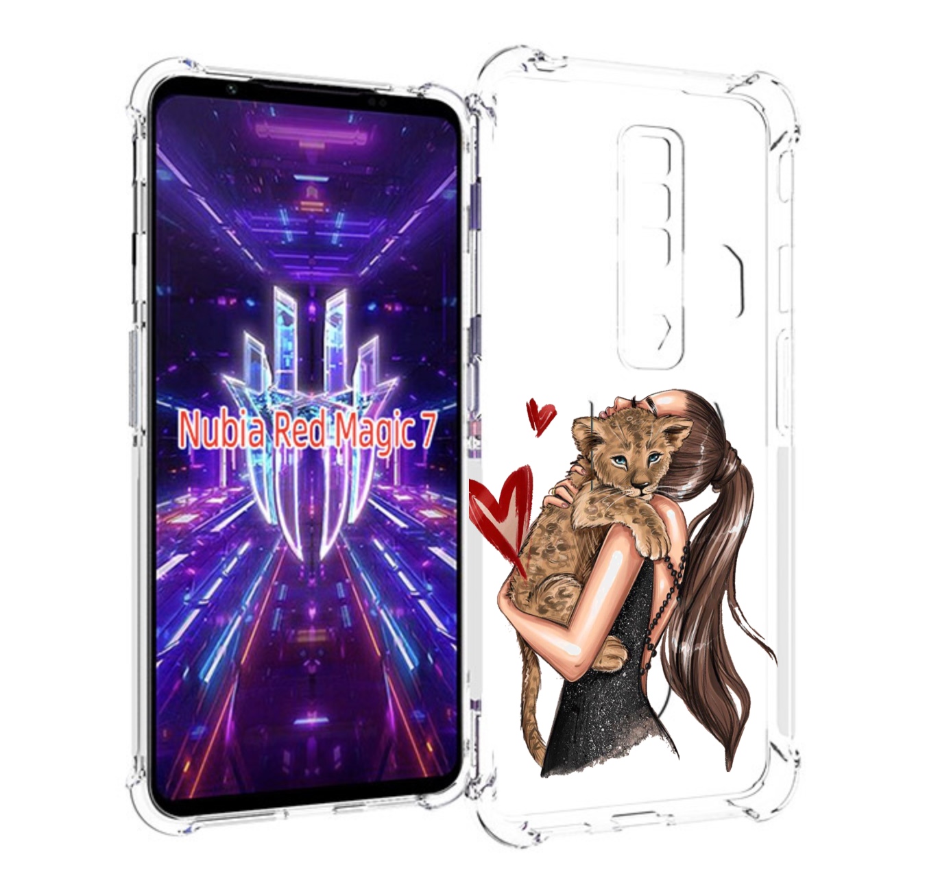 

Чехол MyPads Кошачья-любовь для ZTE Nubia Red Magic 7, Прозрачный, Tocco