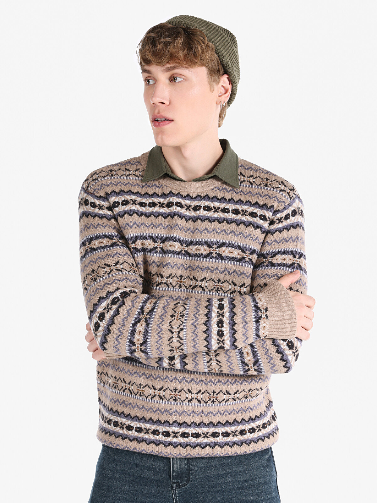 

Джемпер мужской Colin's CL1066334_Q1.V1 коричневый 2XL, CL1066334_Q1.V1