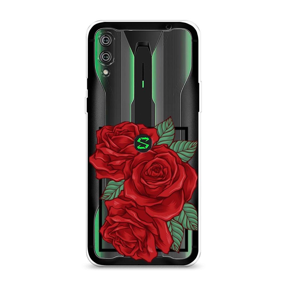 

Чехол на Xiaomi Black Shark 2"Три алые розы", Красный, 36450-2