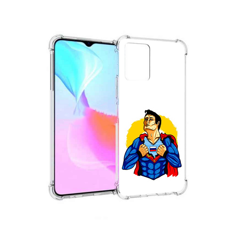 

Чехол MyPads Tocco для Vivo Y33s русский супермен (PT226981.417.591), Прозрачный, Tocco